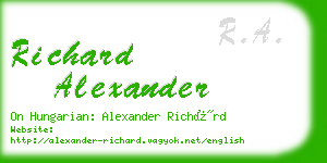 richard alexander business card